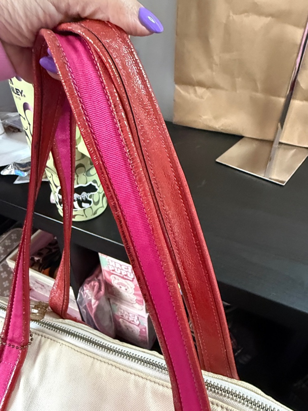 Coach Poppy Glam Sequin Patchwork Butterfly Tote - Picture 15 of 17